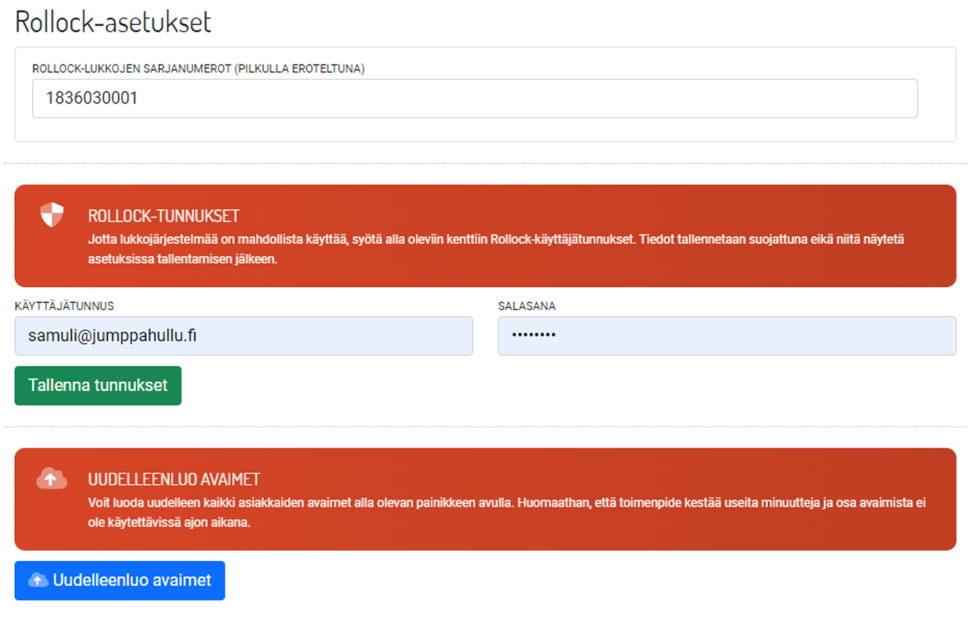 Rollockin yhdistäminen